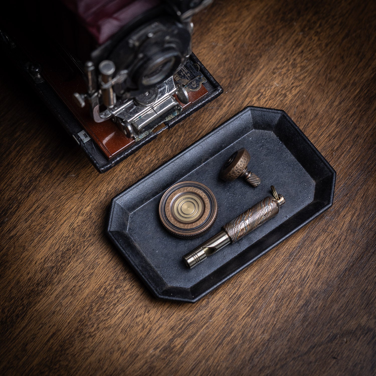 Fiddle Foundry Mokume-gane & Brass Whistle