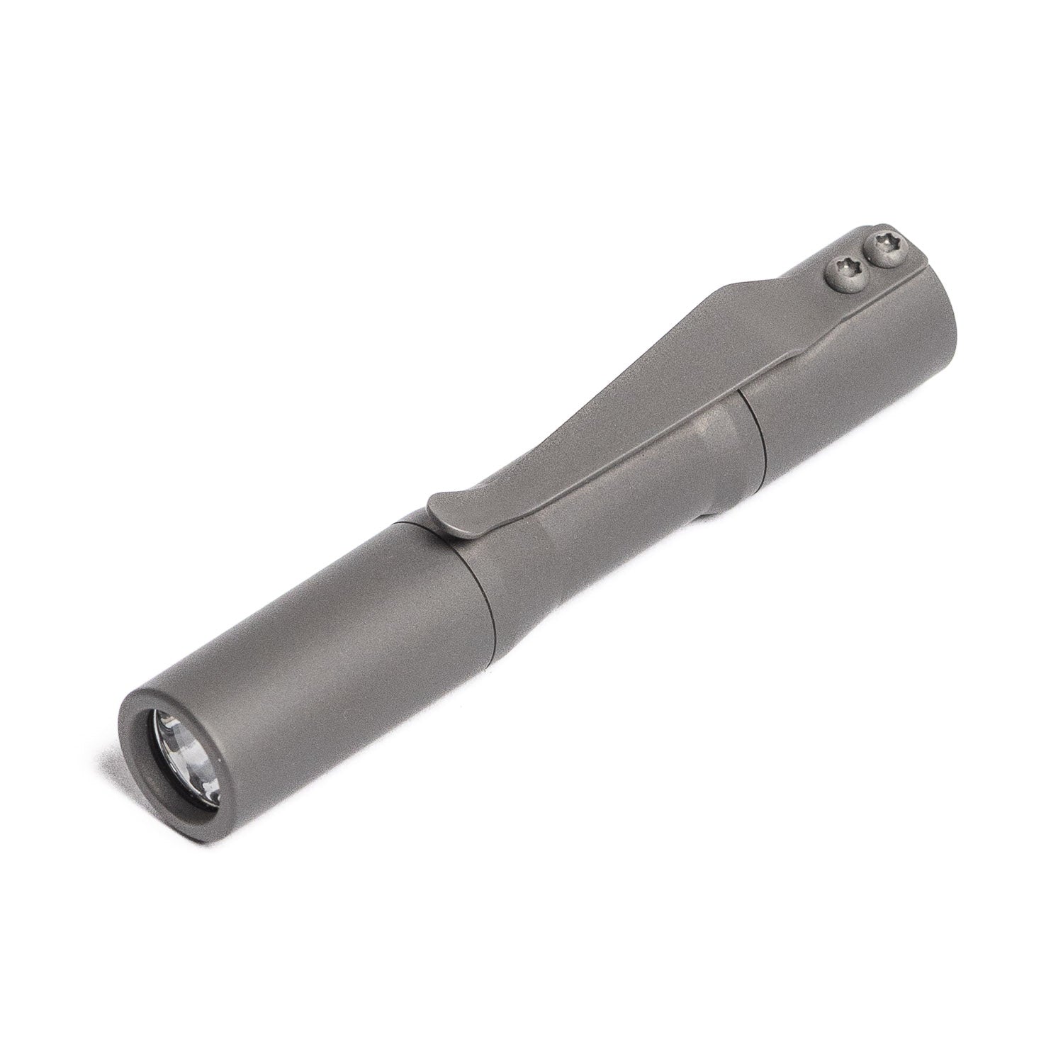 CWF Custom Micro Click Flashlight - Stonewashed Titanium - Gladfellow