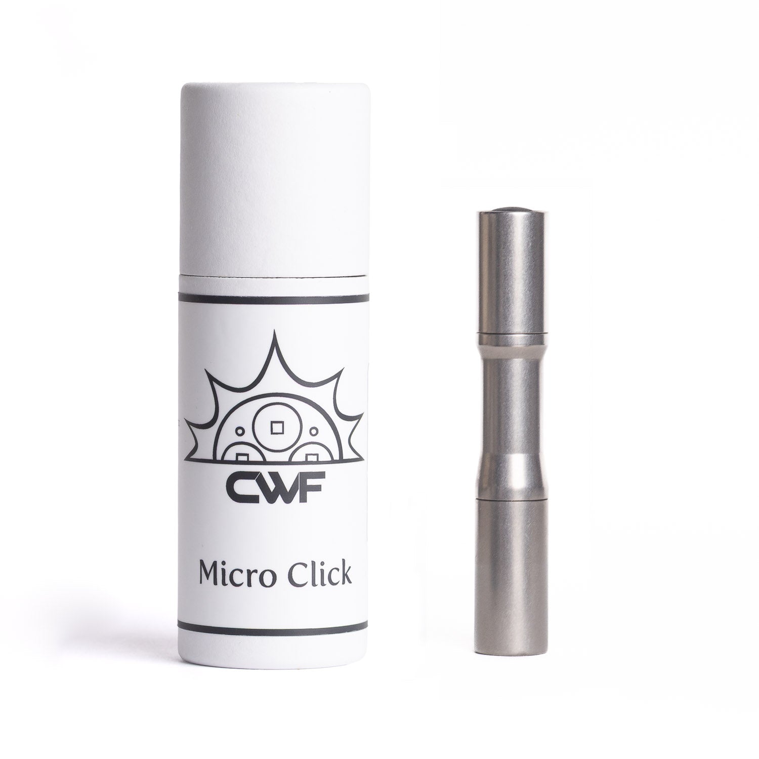 CWF Custom Micro Click Flashlight - Tumbled Titanium - Flashlight | Gladfellow