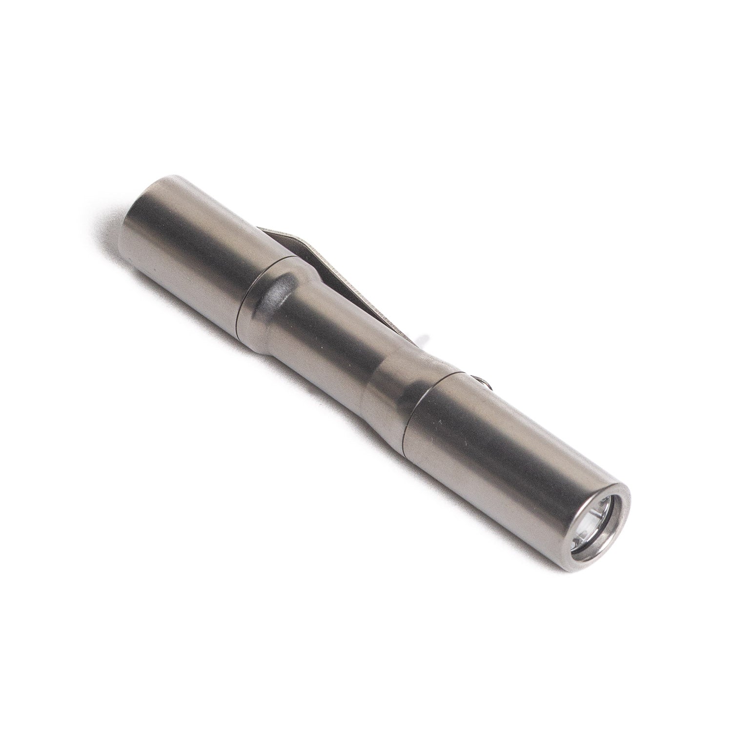 CWF Custom Micro Click Flashlight - Tumbled Titanium - Flashlight | Gladfellow