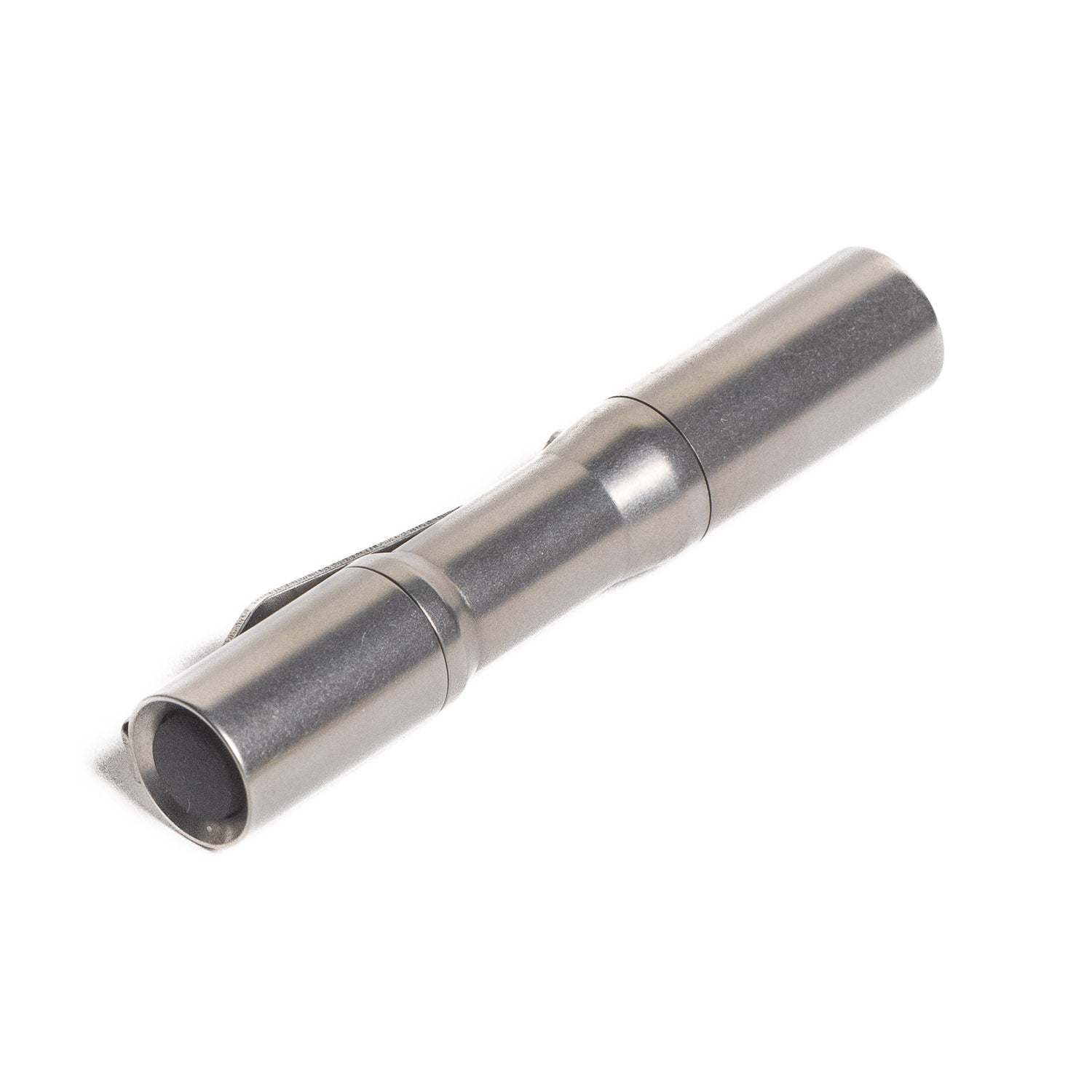 CWF Custom Micro Click Flashlight - Tumbled Titanium - Flashlight | Gladfellow