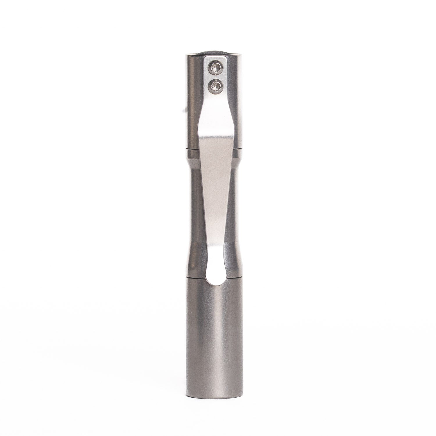 CWF Custom Micro Click Flashlight - Tumbled Titanium - Flashlight | Gladfellow