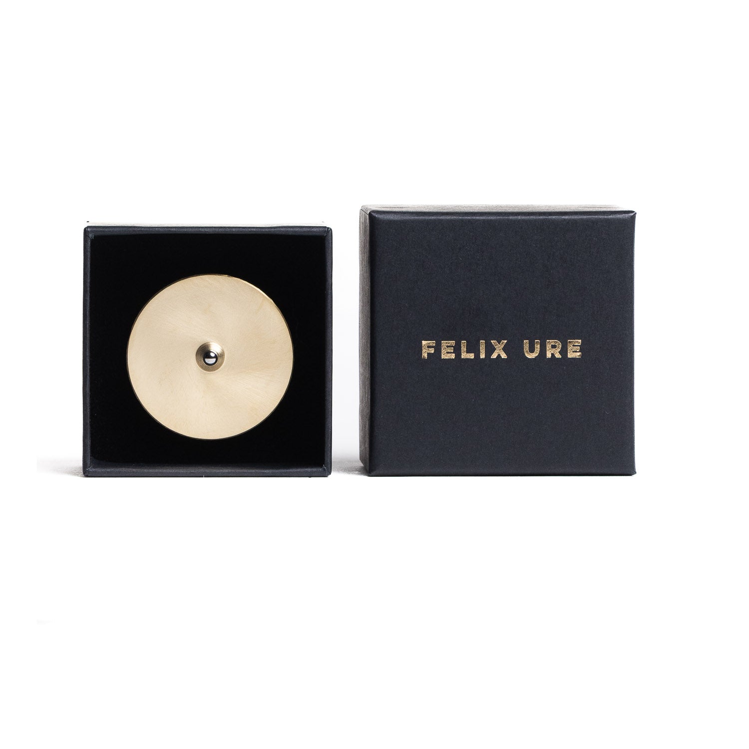 Felix Ure "Atom" Spinning Top - Hammered Brass - Spinning Top | Gladfellow