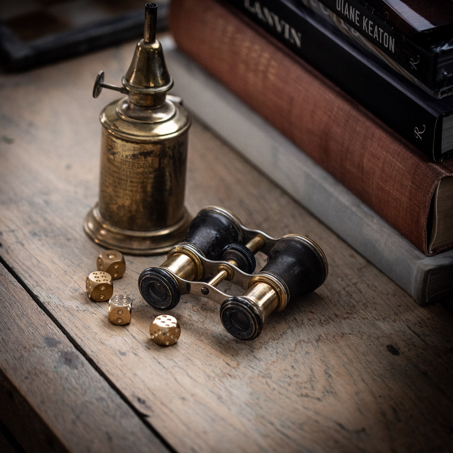 Vintage Opera Glasses - Brass & Leather - Gladfellow