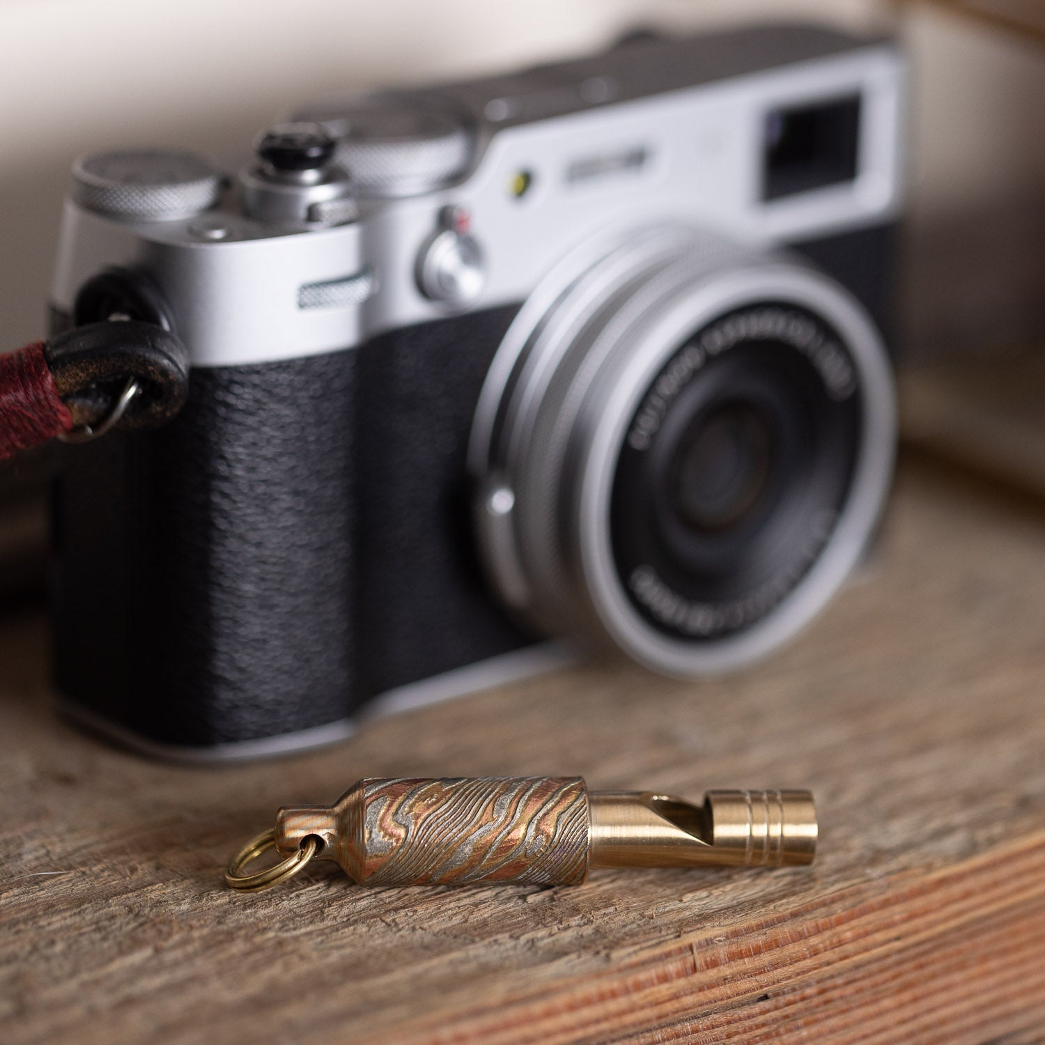 Fiddle Foundry Mokume-gane & Brass Whistle - GLADFELLOW